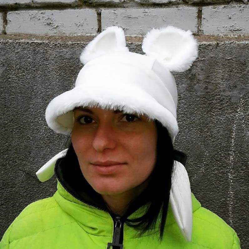Зимняя женская шапка с ушками